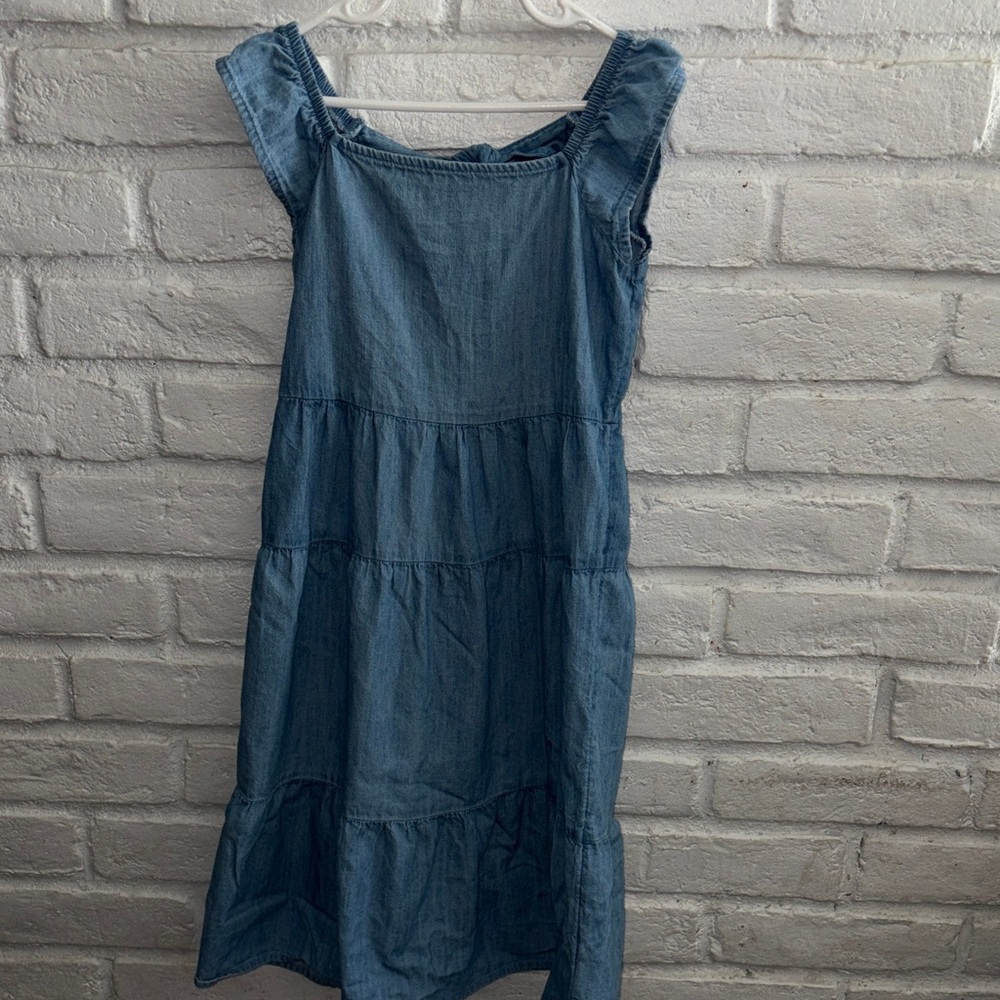 Old Navy Girls Blue Denim Sleeveless Dress Size S (6-7)